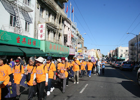 people walking Chinatown 