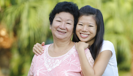 Portrait of my mother and me